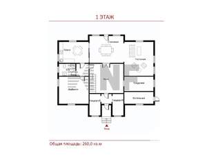 Коттедж 260м², 2-этажный, на длительный срок,