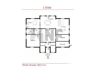 Коттедж 260м², 2-этажный, на длительный срок,