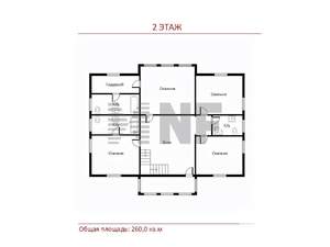 Коттедж 260м², 2-этажный, на длительный срок,