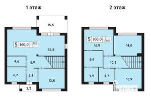 Дом 160м², 2-этажный, участок 8 сот.