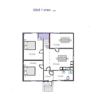 Дом 98м², 2-этажный, участок 11 сот.