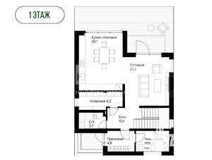 Коттедж 180м², 2-этажный, участок 11 сот.