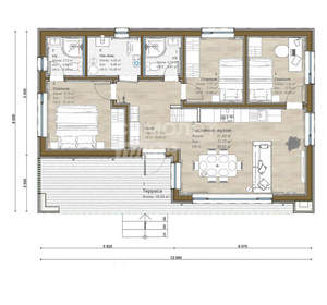 Дом 96м², 1-этажный, участок 5 сот.