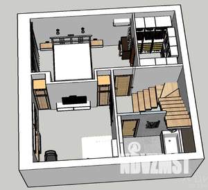 Таунхаус 130м², 3-этажный, участок 1 сот.