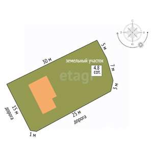 Дом 67м², 2-этажный, участок 5 сот.