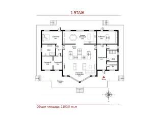 Дом 1100м², 2-этажный, участок 155 сот.