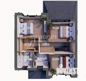 Дом 160м², 2-этажный, участок 6 сот.