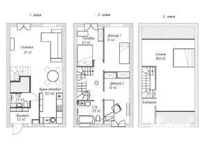 Коттедж 135м&sup2;, 3-этажный, на длительный срок, 