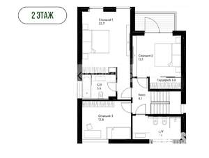 Коттедж 180м², 2-этажный, участок 11 сот.  
