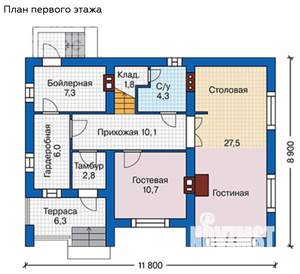 Дом 176м², 2-этажный, участок 11 сот.  