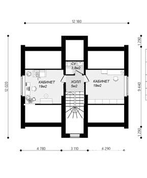 Коттедж 260м², 3-этажный, участок 6 сот.  