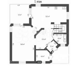 Коттедж 230м&sup2;, 3-этажный, участок 7 сот.  