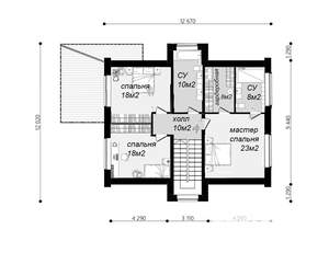 Коттедж 260м², 3-этажный, участок 6 сот.  