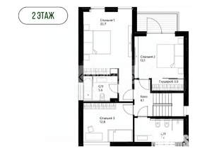 Коттедж 180м², 2-этажный, участок 11 сот.  