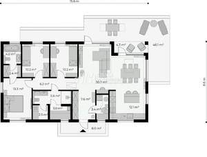 Дом 120м², 1-этажный, участок 5 сот.  