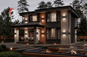 Дом 160м&sup2;, 2-этажный, участок 8 сот.  