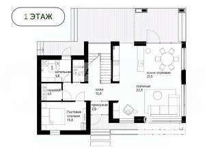 Коттедж 240м², 2-этажный, участок 11 сот.  