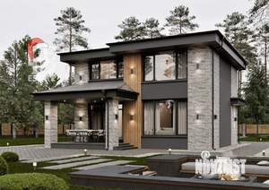 Дом 160м&sup2;, 2-этажный, участок 8 сот.  