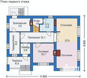 Дом 150м², 2-этажный, участок 11 сот.  
