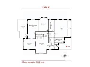 Дом 515м², 3-этажный, участок 22 сот.  