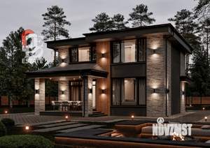 Дом 160м&sup2;, 2-этажный, участок 8 сот.  