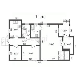 Дом 132м², 2-этажный, участок 13 сот.  
