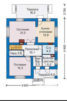 Дом 170м², 2-этажный, участок 5 сот.  