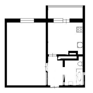 1-к квартира, на длительный срок, 42м2, 2/17 этаж