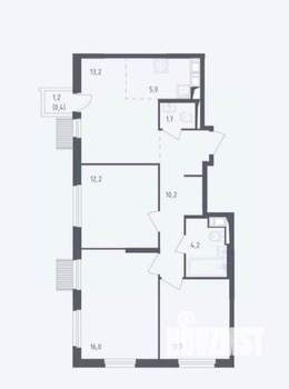 3-к квартира, на длительный срок, 76м2, 12/17 этаж