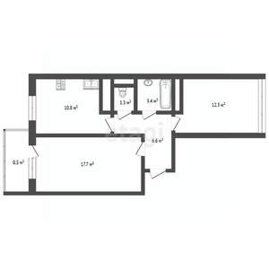 2-к квартира, на длительный срок, 53м2, 9/17 этаж