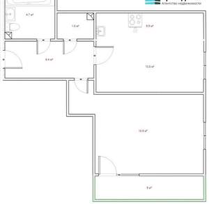 1-к квартира, на длительный срок, 49м2, 18/18 этаж