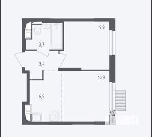 2-к квартира, на длительный срок, 36м2, 10/17 этаж