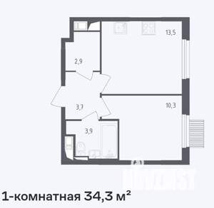 1-к квартира, на длительный срок, 36м2, 8/17 этаж