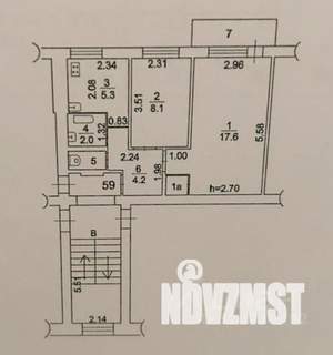 2-к квартира, на длительный срок, 40м2, 5/5 этаж