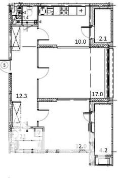 2-к квартира, на длительный срок, 62м2, 14/16 этаж
