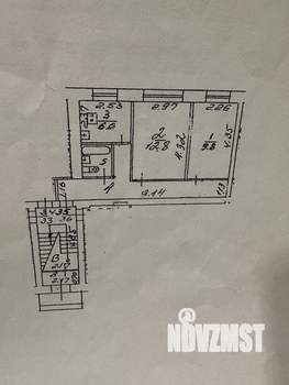 2-к квартира, на длительный срок, 43м2, 1/5 этаж
