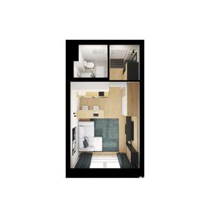 Студия квартира, вторичка, 20м2, 20/25 этаж
