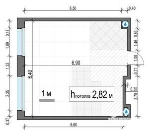 1-к квартира, строящийся дом, 42м2, 15/23 этаж