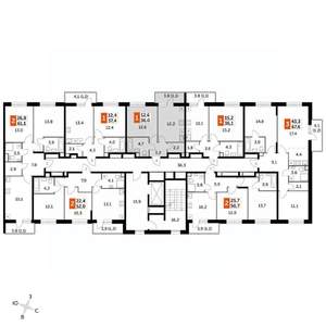 1-к квартира, вторичка, 36м2, 5/9 этаж