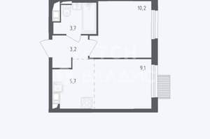 1-к квартира, вторичка, 31м2, 3/18 этаж