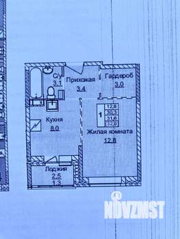 1-к квартира, вторичка, 33м2, 2/6 этаж