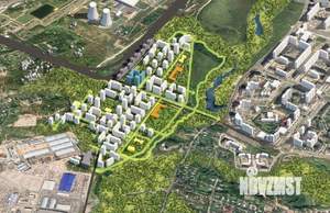 1-к квартира, строящийся дом, 35м2, 22/23 этаж