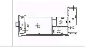 Студия квартира, вторичка, 28м2, 8/25 этаж