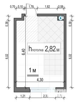 Студия квартира, строящийся дом, 27м2, 13/17 этаж