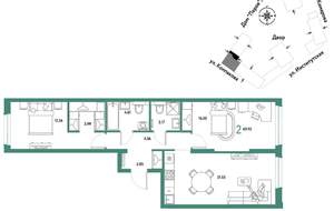 2-к квартира, вторичка, 70м2, 9/6 этаж