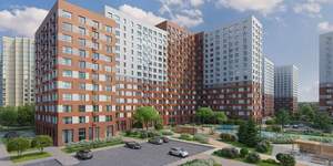 2-к квартира, строящийся дом, 44м2, 13/17 этаж