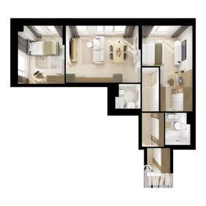 2-к квартира, вторичка, 66м2, 2/25 этаж