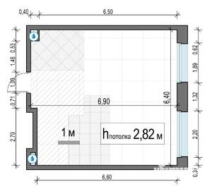 1-к квартира, строящийся дом, 42м2, 16/23 этаж