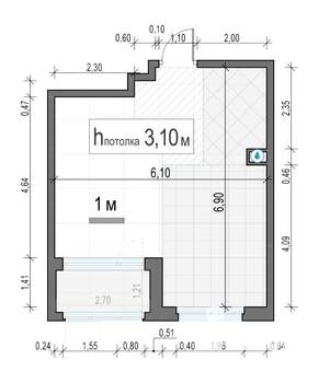 1-к квартира, строящийся дом, 36м2, 15/17 этаж