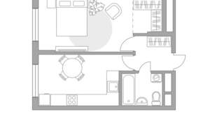 1-к квартира, строящийся дом, 38м2, 6/12 этаж